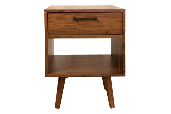 Rustic Walnut End Table