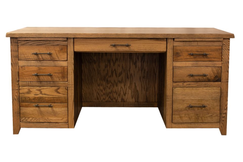 Rustic Red Oak Desk