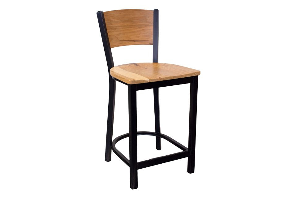 Rustic Hickory Bar Chair