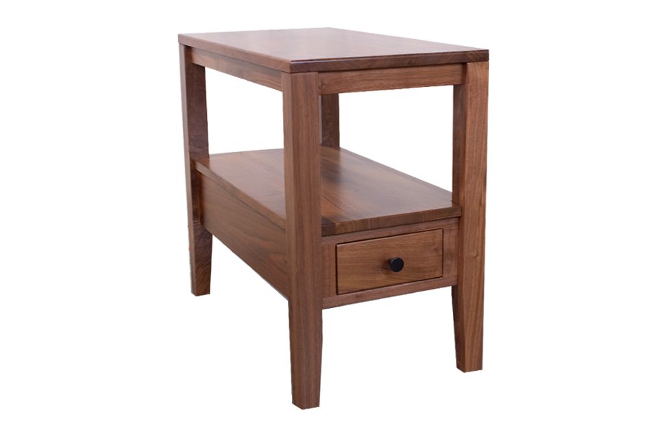 Rustic Walnut End Table