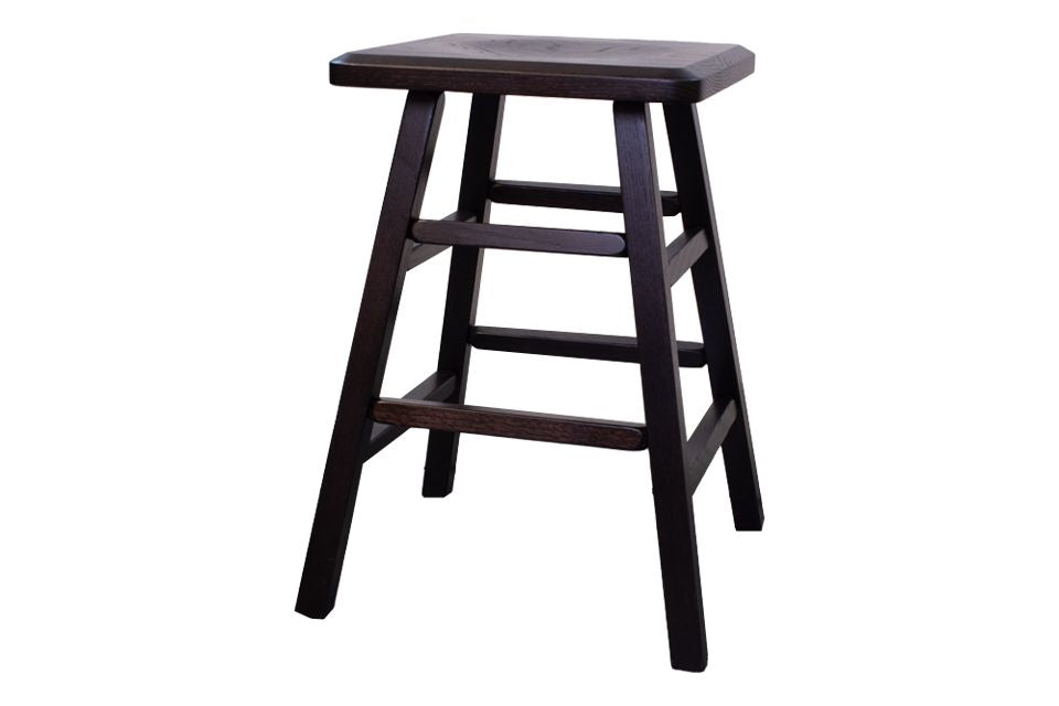 Oak Square Top Counter Stool