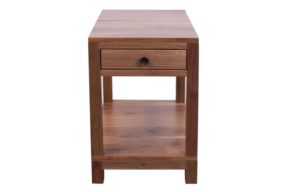 Rustic Walnut End Table