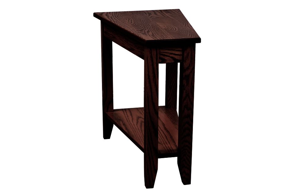 Oak Wedge End Table