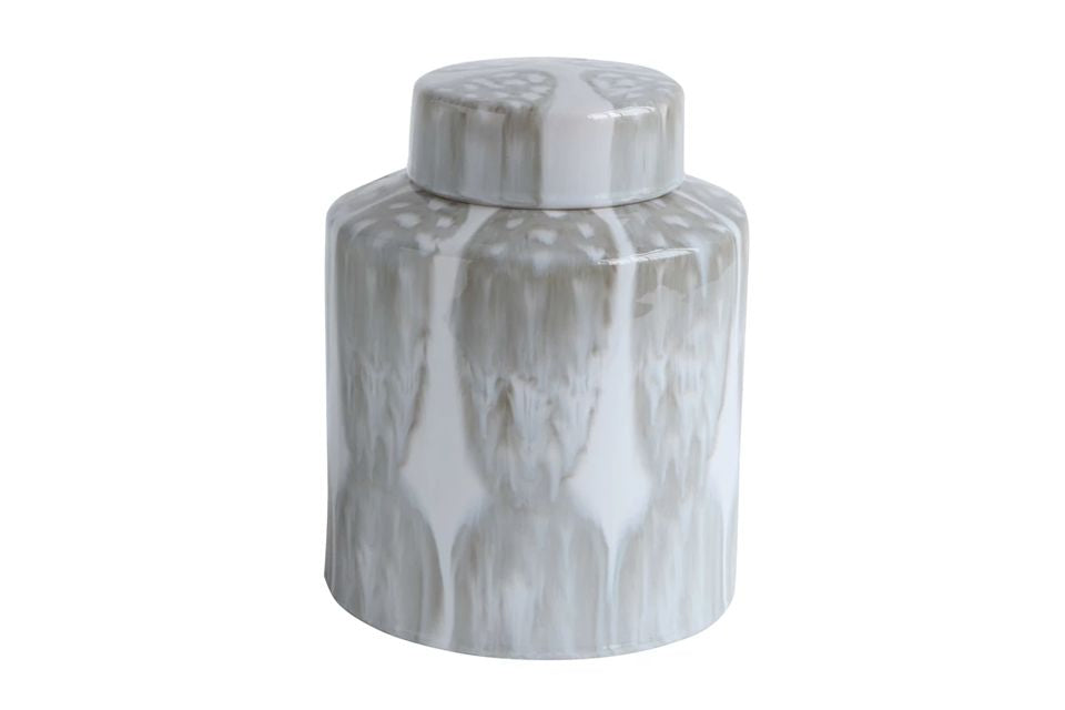 Decorative Stoneware Ginger Jar