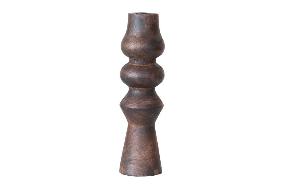 Carved Wood Taper Holder