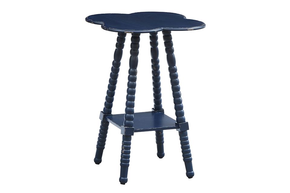 Indigo Clover Shaped Accent Table