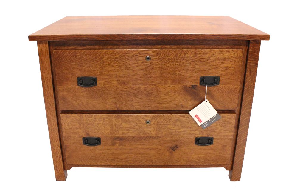 Rustic Quartersawn Oak Lateral File Cabinet