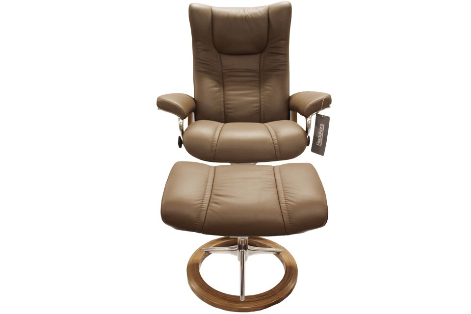 Ekornes Stressless Wing Chair and Ottoman