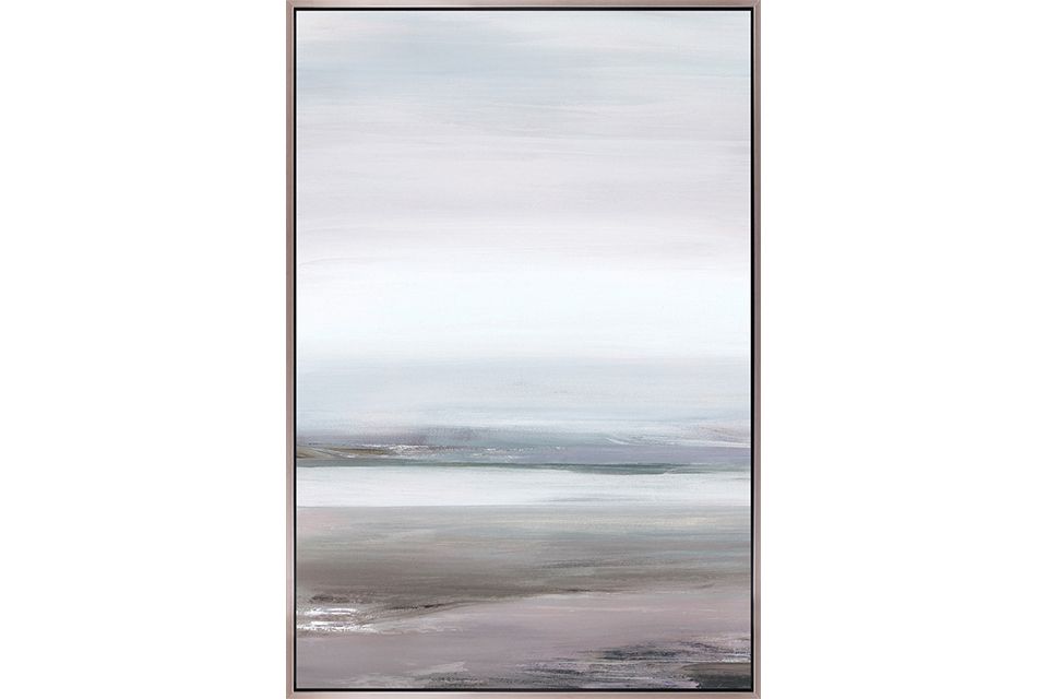 Neutral Seascape I Framed Canvas 
