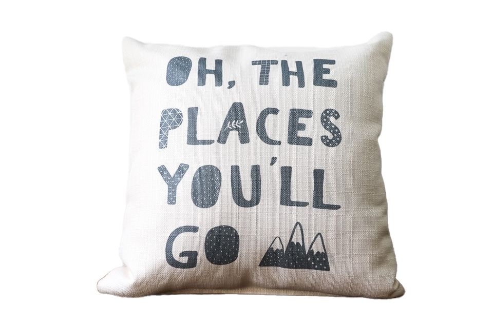 Little Birdie Oh the Places You'll Go Pillow