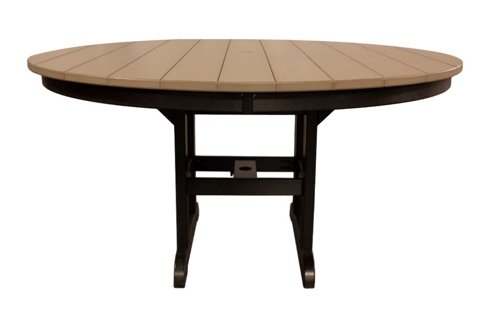 Outdoor Dining Table - Weatherwood & Black
