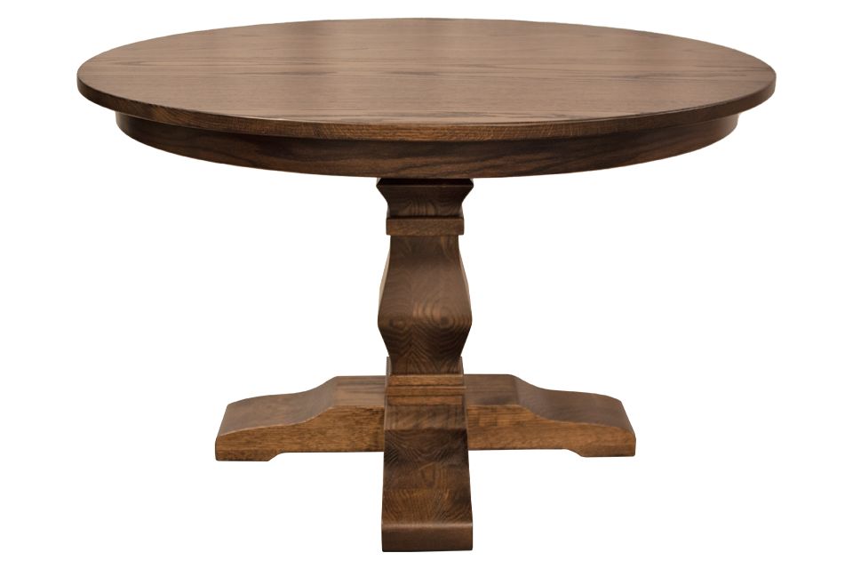 Rustic Hickory Shaker Dining Table With Two Leaves