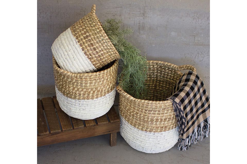 Set of 3 Seagrass Hampers