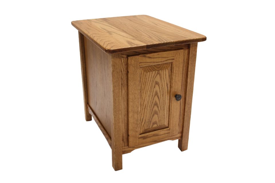 Oak Cabinet End Table