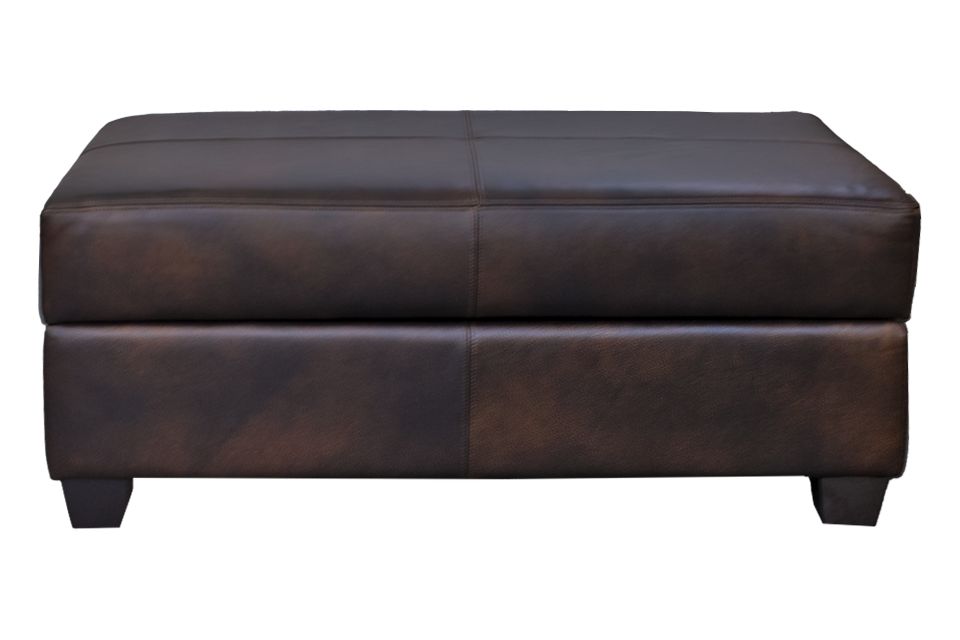 Decor-Rest Leather Storage Ottoman