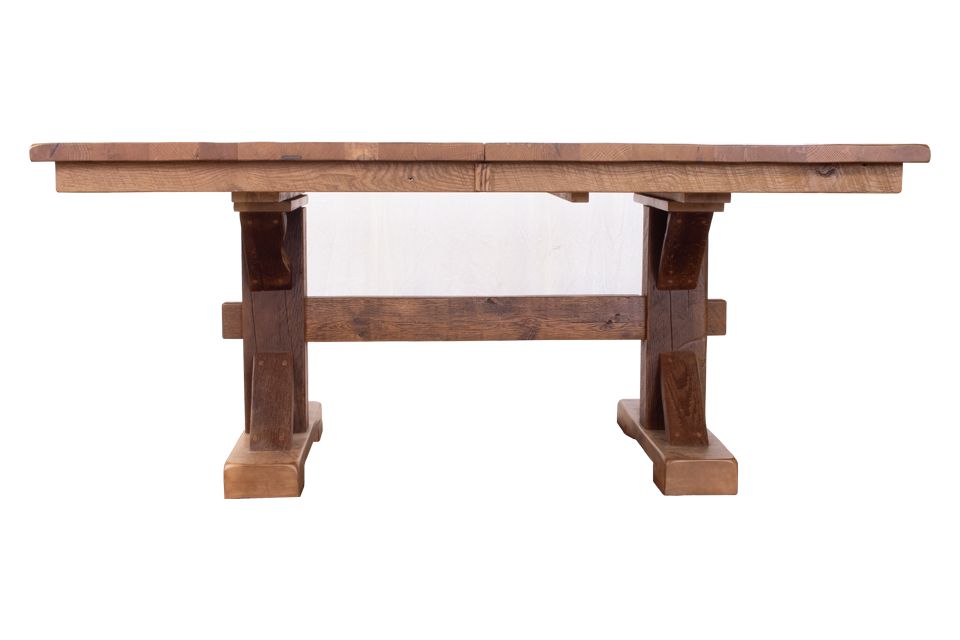 Reclaimed Oak Dining Table with Leaves