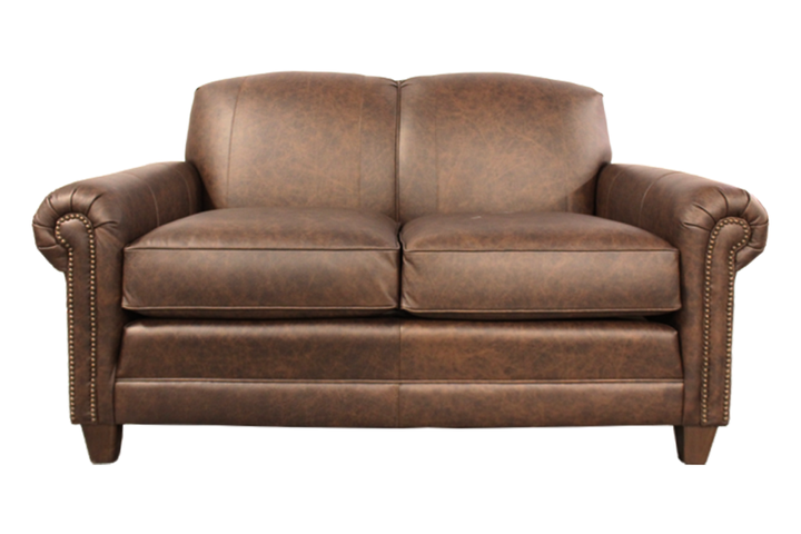 Smith Brothers Leather Loveseat