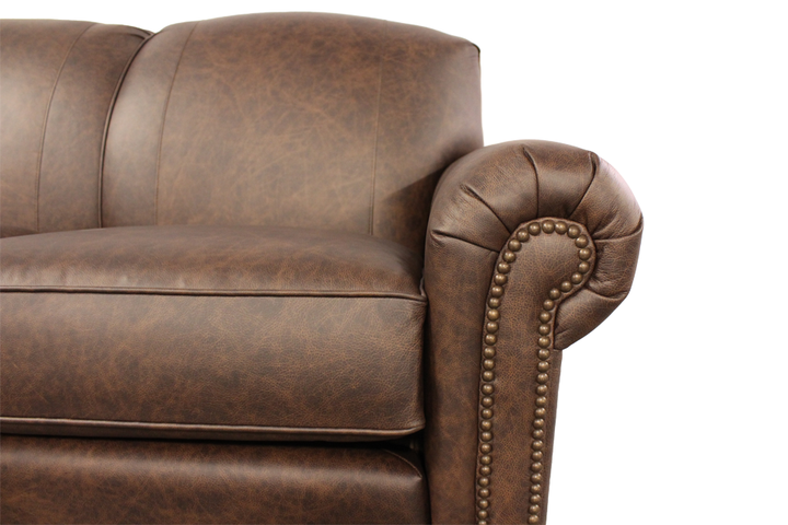 Smith Brothers Leather Loveseat