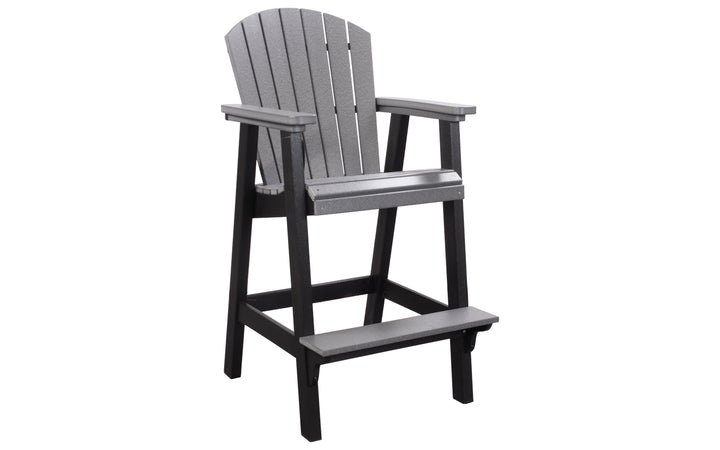 Outdoor Bar Chair - Dark Gray & Black