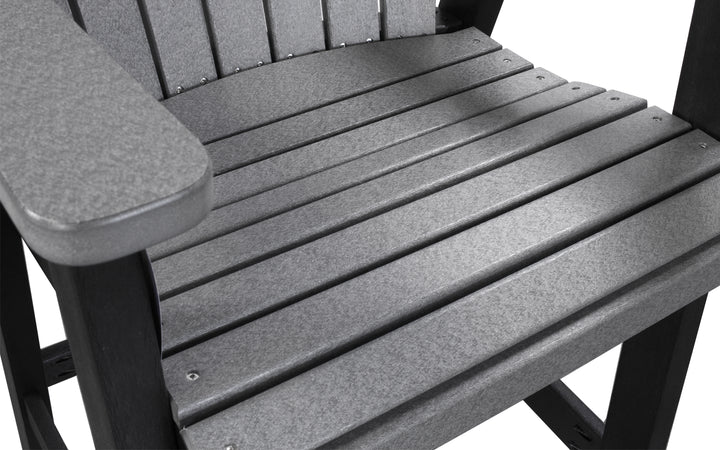 Outdoor Bar Chair - Dark Gray & Black