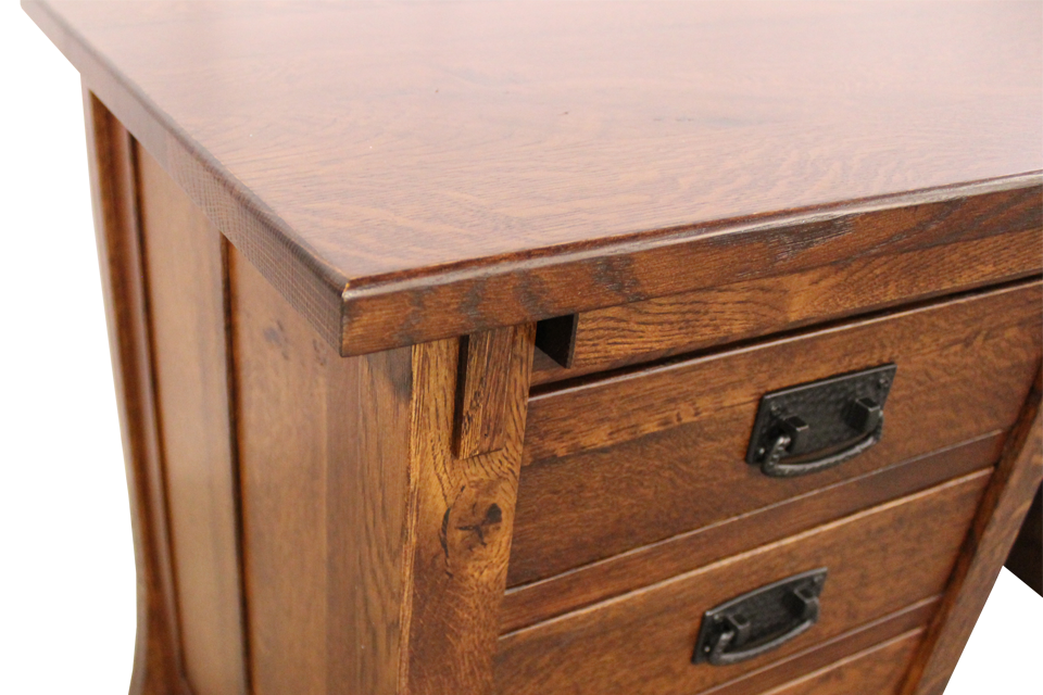 Rustic Quartersawn White Oak Desk