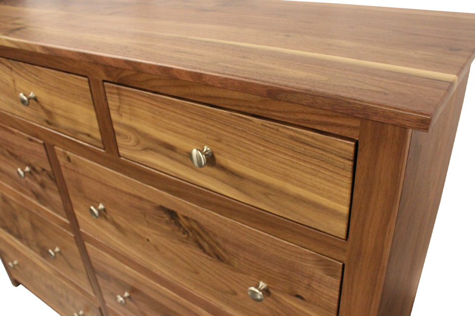 Rustic Walnut Tall Dresser