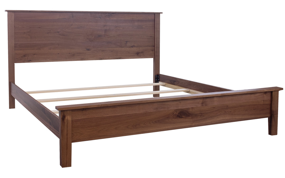 Rustic Walnut King Bed
