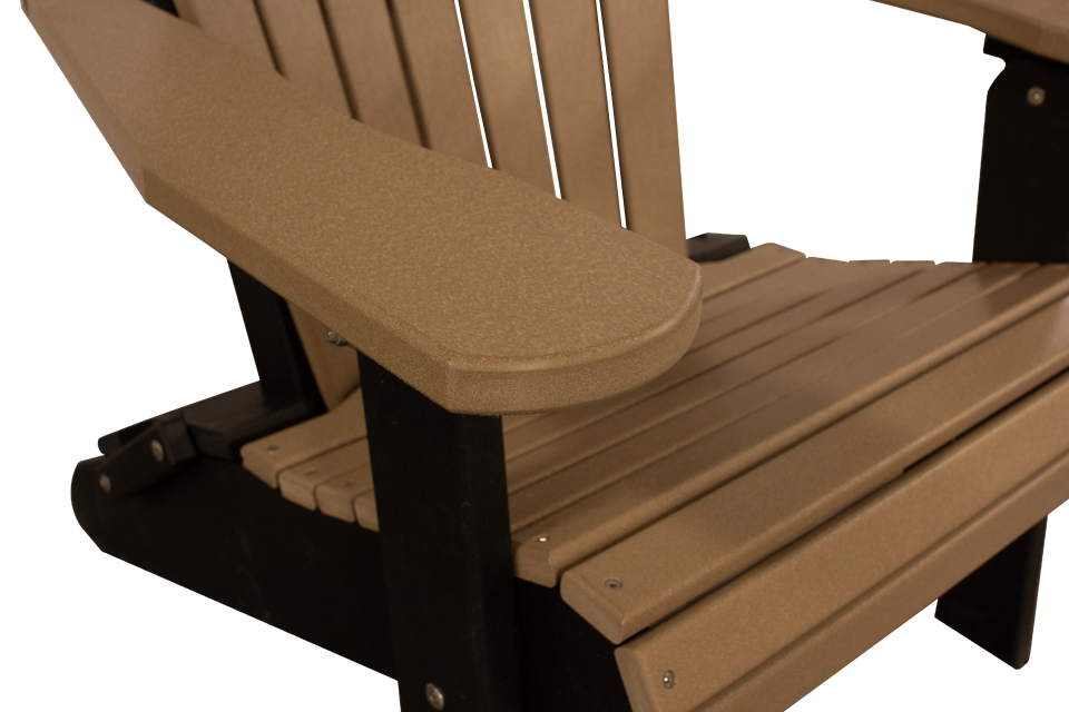 Outdoor Folding Adirondack - Weathered Wood & Black