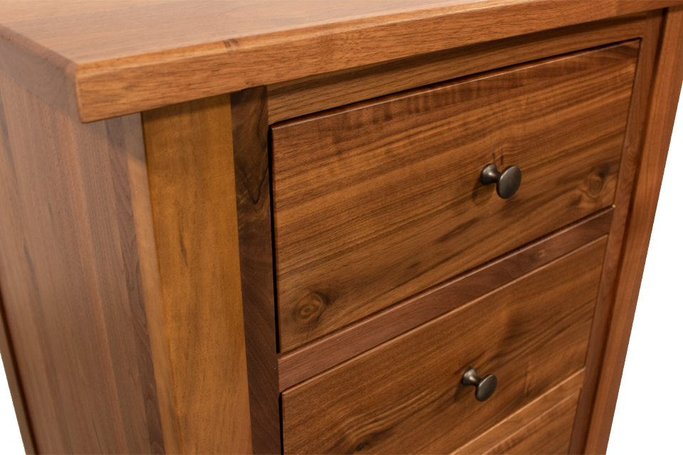 Rustic Walnut Nightstand