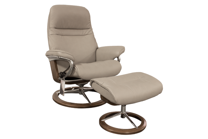 Ekornes Stressless Sunrise Recliner And Ottoman
