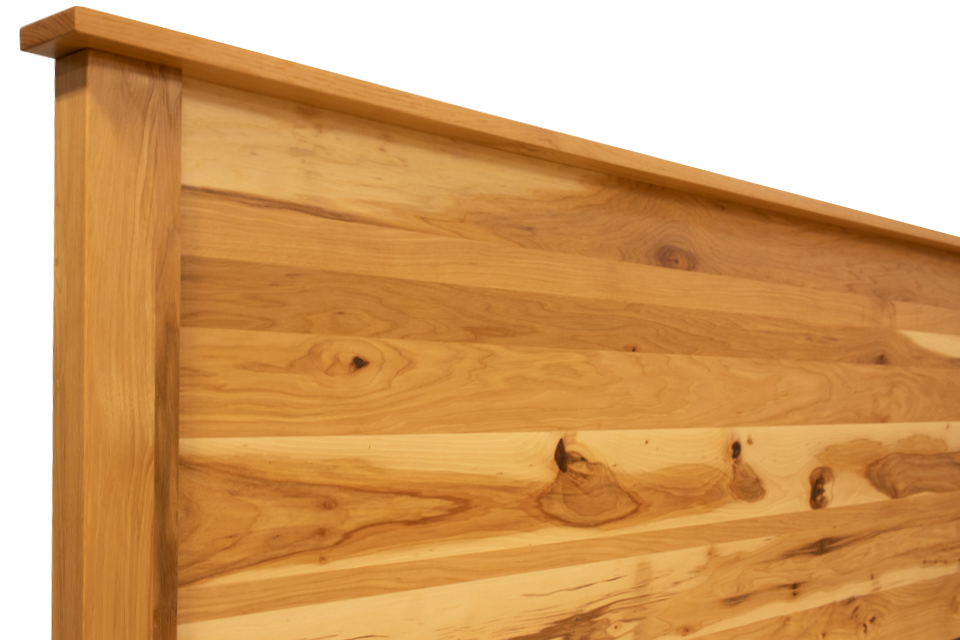 Rustic Hickory King Bed With Storage