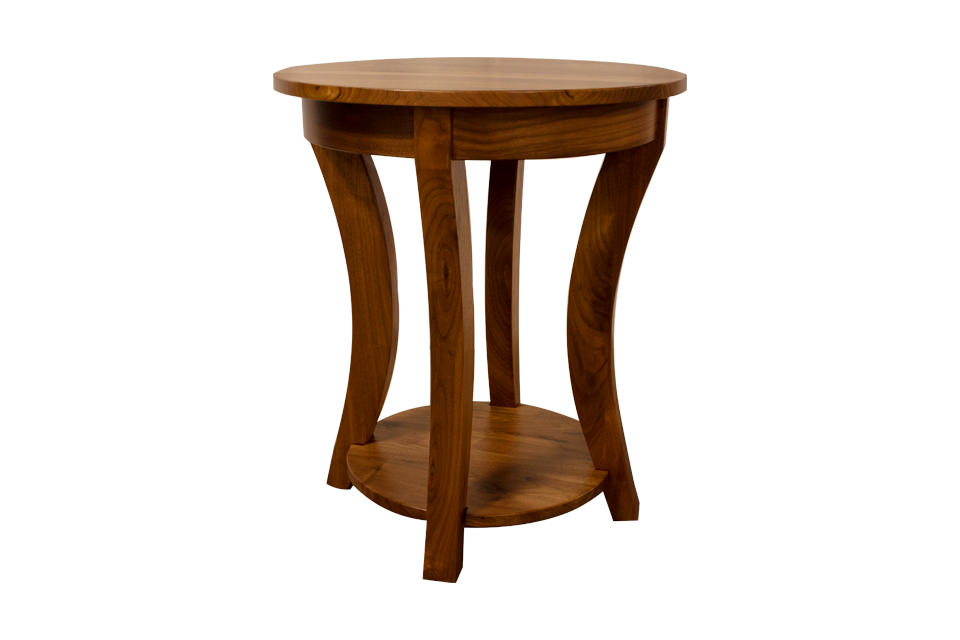 Rustic Walnut End Table