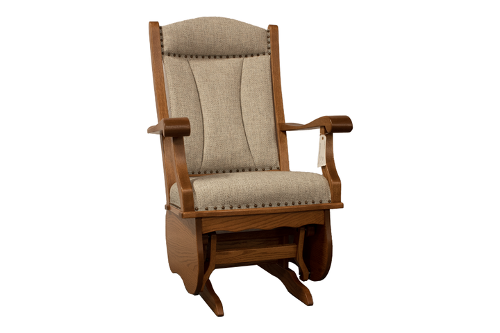 Oak Upholstered Glider