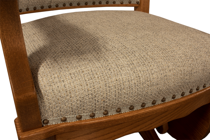 Oak Upholstered Glider