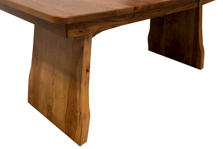 Rustic Hickory Boat Shaped Dining Table