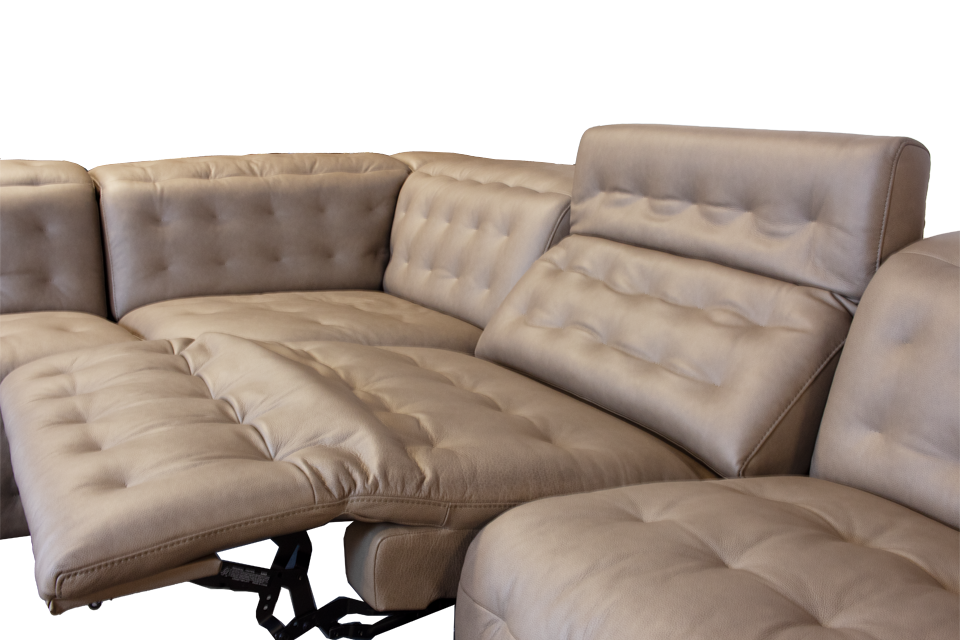 Violino Leather Reclining Sectional