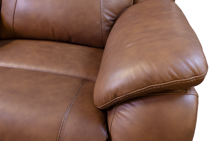 Kuka Leather Power Reclining Loveseat