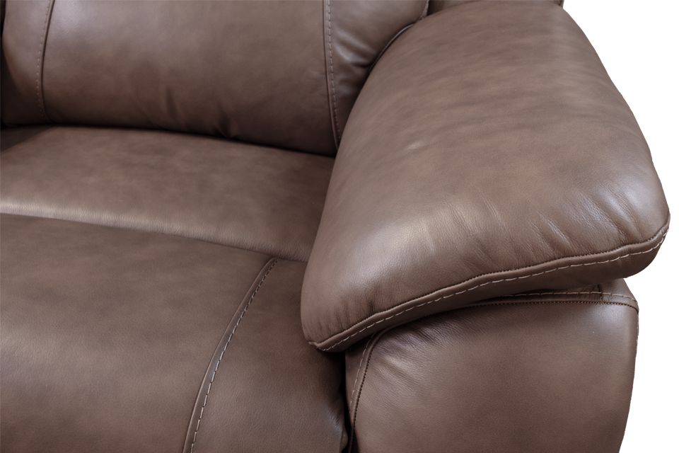 Kuka Leather Power Reclining Loveseat