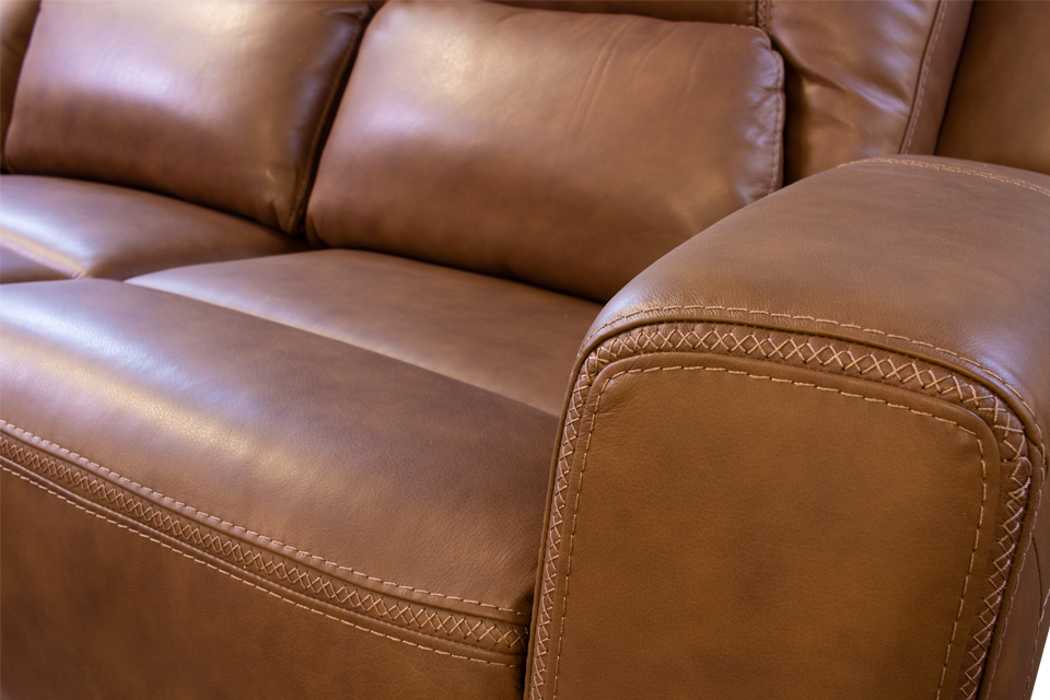 Kuka Leather Power Reclining Sofa