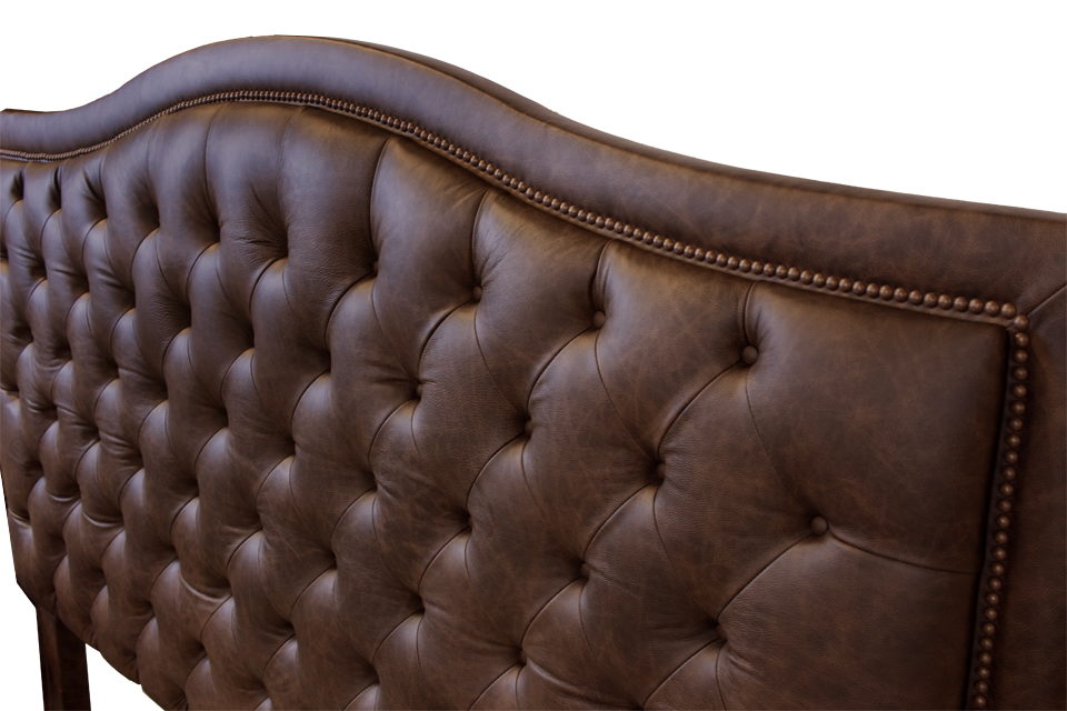 Upholstered Leather King Bed