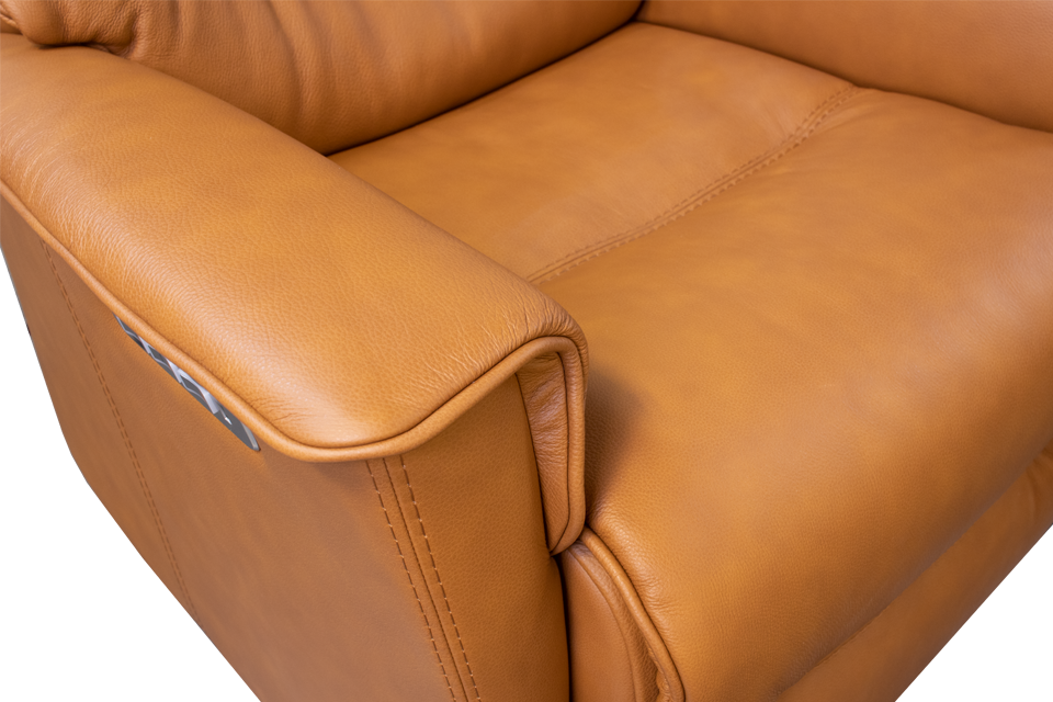 Fjords Leather Swivel Power Recliner