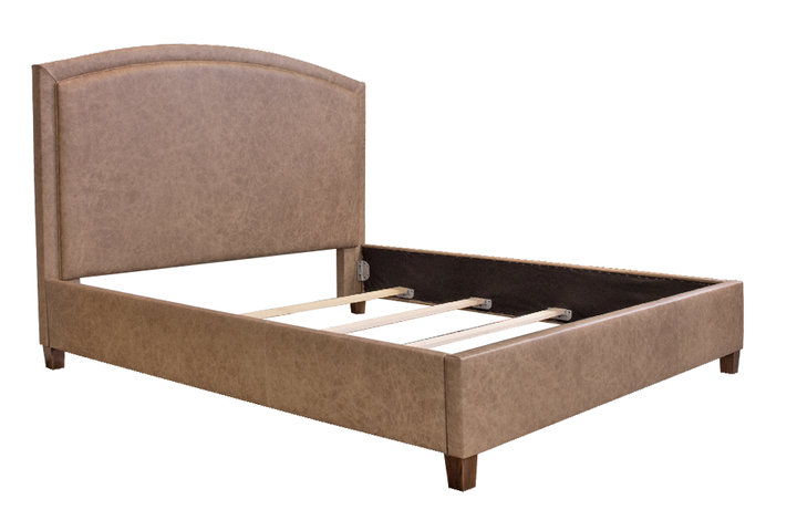 Upholstered Leather King Bed