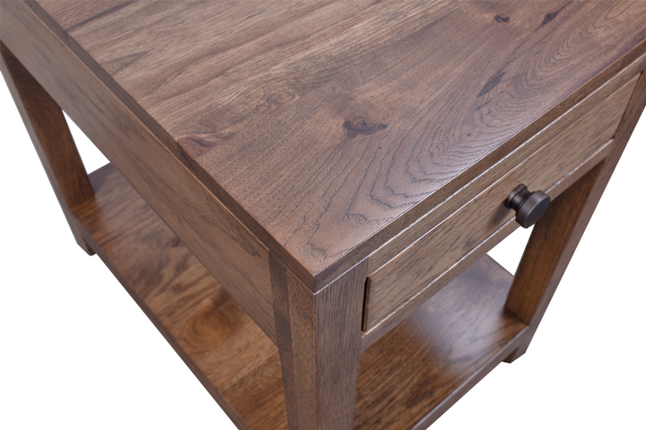 Rustic Hickory End Table