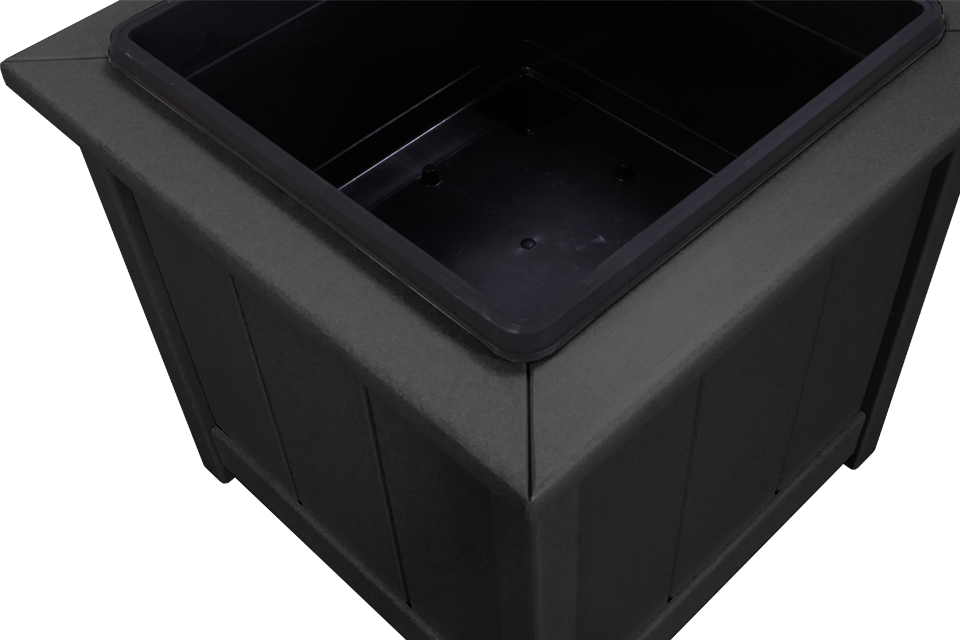 Outdoor Polywood Planter - Black