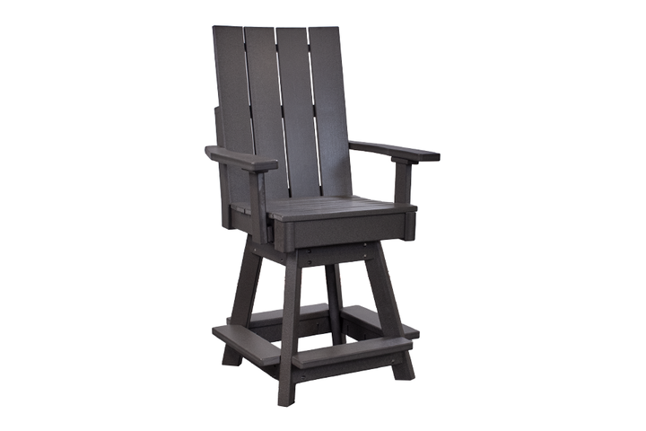 Outdoor Counter Swivel Chair - Coffee