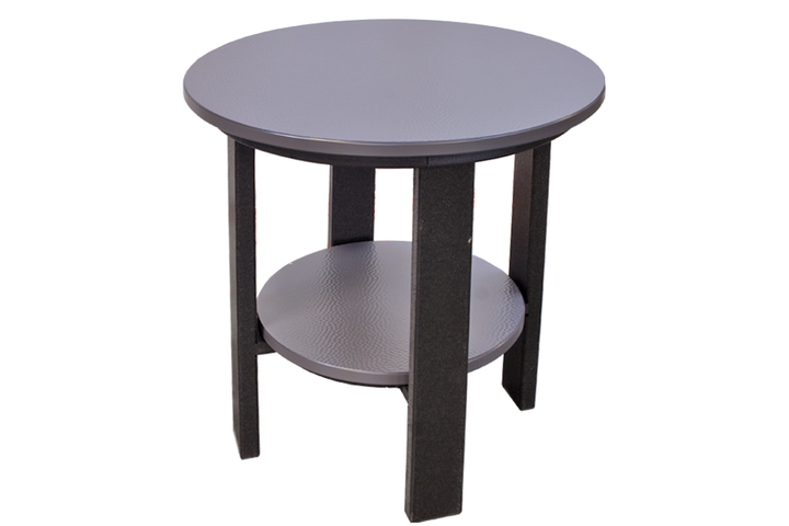 Outdoor End Table - Stainless & Black