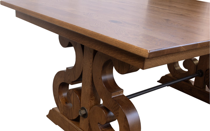 Rustic White Oak Dining Table