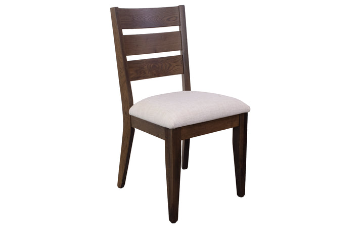 Rustic White Oak Upholstered Dining Chair