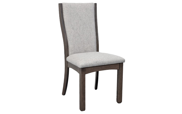 Rustic White Oak Upholstered Dining Chair