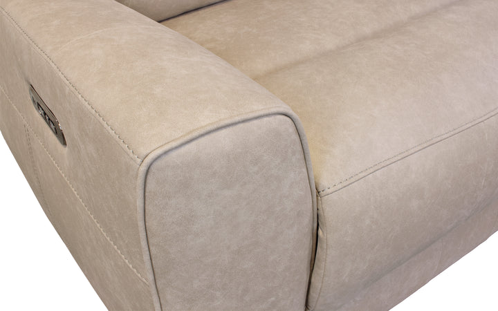 Violino Upholstered Power Reclining Console Loveseat